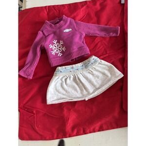 American Girl Mia Meet Outfit Includes: Skirt &  Snowflake Sweater- Ice Skating